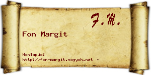 Fon Margit névjegykártya